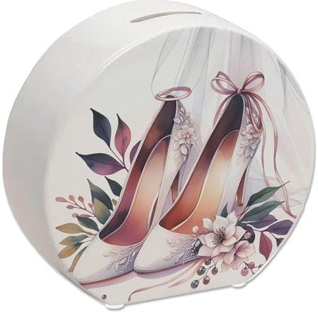 Brautschuhe Spardose Elegante modische weiße Brautschuhe Perfekte Spardose für Hochzeits-Festlichkeit