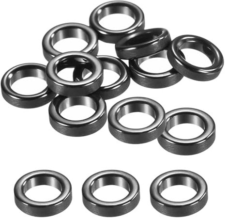 PATIKIL 0.31 Inch Fishing Rod Guide Rings, 30Pcs Ceramic Guides Rings Fish Rod Repair Kit Fishing Pole Eyelet Replacement for Freshwater Saltwater, Black