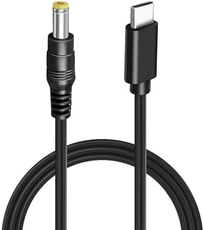BIVOFU USB C auf DC5521 Power Extension Charge Kabel für 18-20V 65W PD Ladegeräte, USB C to DC Kabel, USB C auf DC Adapter, 1,5m Kabel für Laptop und Notebook