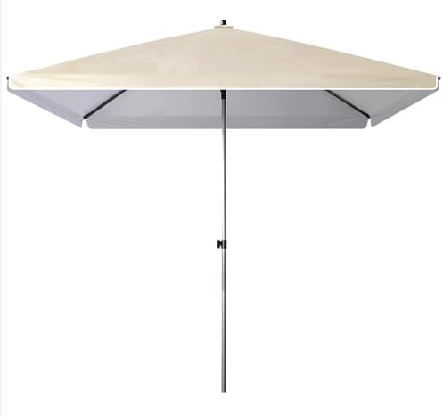 Parasol de Jardin Ø 235cm x 235cm, Parasol Balcon Imperméable, Parasol de Marché Portable pour Terrasse/Cour/Piscine