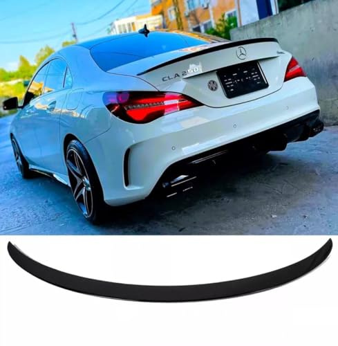 For Auto Perfectionists UK Rear Boot Spoiler Compatible With Mercedes CLA Class W117 C117 2013-2018 ABS Gloss Black
