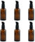 30 ml flacons vides rechargeables, 6 pcs flacon pompe verre, flacons à pompe en verre ambré vides rechargeables, flacons de lotion en verre ambré, pour maquillage, lotion, émulsion, sérum