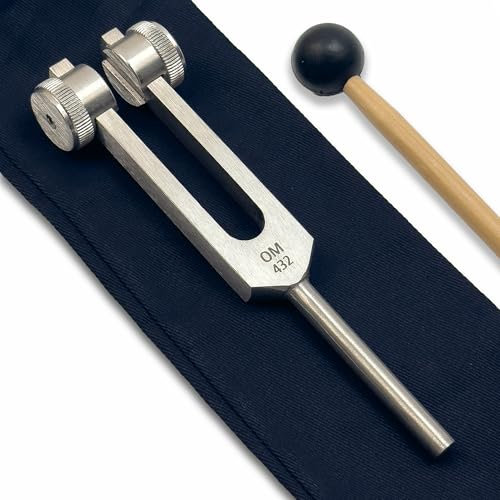 432 Hz gewichtete Stimmgabel für Heilung – natürliche musikalische Tonhöhe – Liebesfrequenz 432 Hz – Klangheilung und Biofeld-Harmonisierung – Klangtherapie-Werkzeuge, Klangheilungsinstrumente –