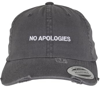 Mister Tee No Apologies Low Profile Destroyed Cap Darkgrey, one Size
