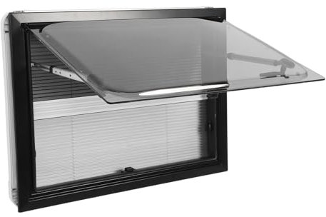 Brrnoo Wohnmobil-Fenster-Ersatz, Wohnmobil-Fenster mit Zubehör, Wohnmobil-Ausstiegsfenster aus Aluminiumlegierung für Wohnwagen, Wohnmobile, Anhänger