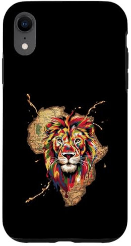 Majestätischer Löwe streift durch die afrikanische Landschaft Hülle für iPhone XR