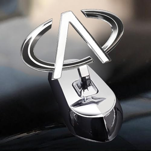 YZWDSFP Auto Kühlerfigur für Chery E5, 3D Chrom Auto Abzeichen Aufkleber, Selbstklebend Auto-Fronthauben-Ornament Zubehör,A