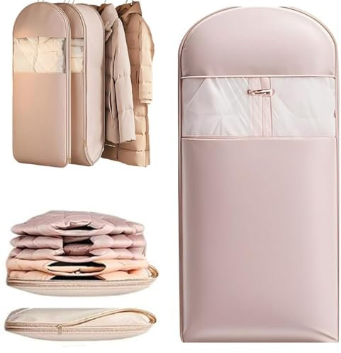 Kleidersäcke, Kleidersack Vakuum, Selbstkomprimierender Organizer, Vakuumbeutel Zum Aufhängen Für Jacken Hängend, Kleidersack, Mittelgroß, Wasserfest, Staubdicht, Ideal Für Kleiderschrank, Reise