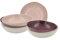 Artime - Assiettes Creuses en Céramique Ø20,5 cm, Lot de 6, Marron Rose Crème, Plats en Sauce ou Pâtes, Vaisselle Colorée