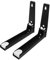 VILLCASE 2 Piezas encimera para microondas Pararse estante para microondas Versátil soporte de montaje en la pared soporte universal para microondas Acero inoxidable Black