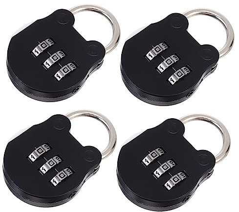 DOITOOL 4 Pcs Combination Padlocks Code Locks for Luggage Backpacks Gym Lockers Toolboxes Weatherproof Cut Resistant Security