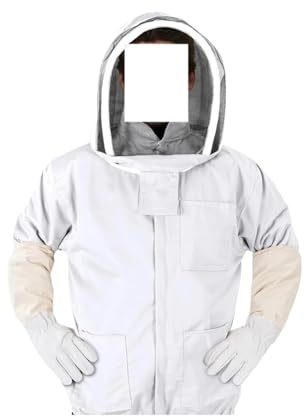 Imkereibedarf Imkeranzug, Schleier, Kopfbedeckung, Handschuhe, Hut, Imkerjacke, Schutzkleidung, Mit Kapuze Imkereiausrüstung(3XL)