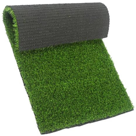 GRADENEVE Artificial Grass Outdoor Doormat Non-slip Waterproof Front Door Mat Green Fake Grass Turf Rug for Patio Entrance with Black Backing