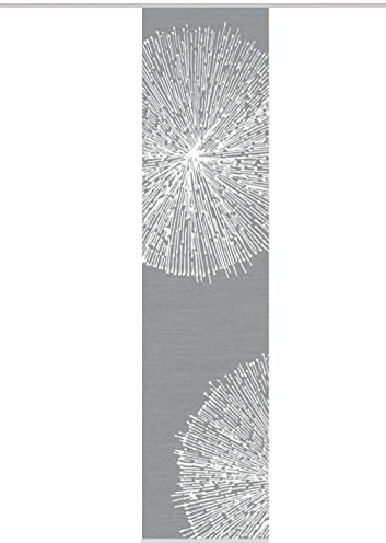 VISION S 84557 Schiebegardine Creston I halbtransparent Bambusoptik 260x60 cm, Farbe:grau