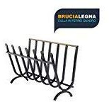 Culla Brucialegna in ferro quadro 12 mm verniciato a polvere 7 Barre