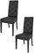 t m c s Tommychairs - 2er Set Moderne Stühle Chantal für Küche und Esszimmer, robuste Struktur aus lackiertem Buchenholz Farbe Schwarz, gepolstert und mit schwarzem Kunstleder bezogen