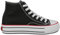PAYMA - Zapatillas Bambas Botas de Lona Mujer. Puntera de Goma. Playeras de Deporte Casual y Caminar. Color: Negro Altas Piso Doble. Talla 38