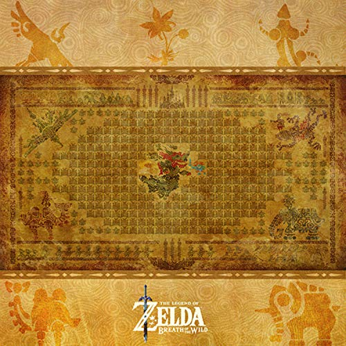 Prolific Art Galleries Leinwanddruck, Motiv: The Legend of Zelda Breath of the Wild Hyrule Karte – 15,2 x 15,2 cm – Ganon and Divine Beasts; Vah Ruta Vah Medoh Vah Rudania und Vah Naboris