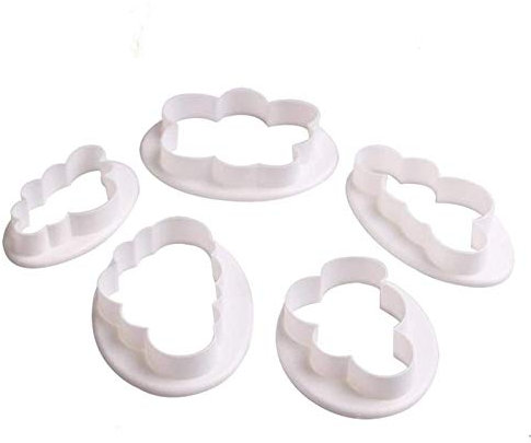 Set of 5 Fluffy Fondant Cloud Cutter, Gum Paste Cutter,Cookie Cake Mold Fondant Cutter, Sugar Craft, Fondant Decorating Tools