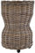 Korb-Outlet Großer Pflanzkorb Rattan grau XXL Pflanzkübel Blumentopf mit Rollen Rollkorb Rattankorb (Grau Natur, Säule tailliert)