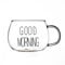Koksi Tazza da caffè Good Morning, 350 ml, in vetro, per tè, colazione, succo di frutta