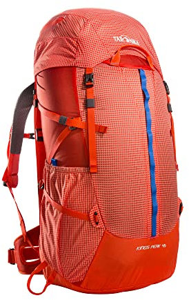 Tatonka Tourenrucksack Kings Peak 45l RECCO - Ultraleichter Wanderrucksack mit Rückenbelüftung und Recco-Notfall-Reflektor - 45 Liter Volumen (red orange)