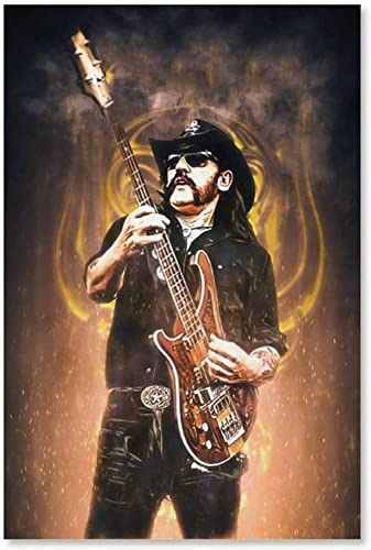 GPEIHANG GemäLde Auf Leinwand Poster Wandkunst Leinwand Lemmy Motörhead für Moderne Familiendekoration Wandkunst Malerei Poster Druckt Bilder 15.7x23.6(40x60cm) Kein Rahmen