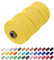 Uiopa Makramee Garn 2mm x 200m, Baumwollkordel Farbig Baumwollgarn Geflochten Baumwollseil, Natürliche Baumwollschnur für Wandbehang, Vorhang, Traumfänger, Hängepflanze, Deko (Gelb)