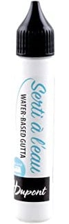 H Dupont DU0630025010C - Tube Gutta - Konturenmittel 25ml, für Seidenmalerei, wasserbasis, hinterlässt keine Spuren auf der Seide, schnelltrocknend, maximale Präzision, Weiß, 1 Stück