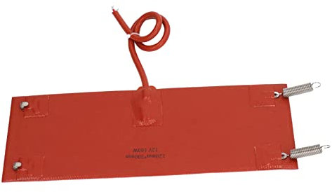 Kadimendium Silikon-Heizkissen Wasserdichte Heizmatte Wärmer 300x120mm 100W Flexible Heizmatte für Fahrzeug Auto(12V)