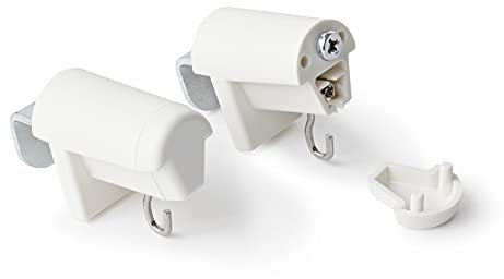 Estika Lot de 2 supports de serrage pour montage sans perçage pour suspendre des stores en bambou ou des décorations - Blanc