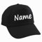 Elefantasie Personalisierte Cap für Kinder Baseball Kappe mit Name oder Wunschwort Bedruckt für Jungen und Mädchen Schwarz
