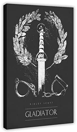 KOURT Gladiatoren-Poster, klassisches Filmposter, Leinwand, Schlafzimmer, Dekoration, Sport, Landschaft, Büro, Raumdekoration, Geschenkrahmen: 30 x 45 cm