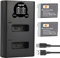 DSTE NB-13L NB-13LH Rechargerable Battery (2-Pack) and Smart LED Dual USB Charger Compatible with Canon PowerShot G5X, G7X, G9X, G7X Mark II, G9X Mark II, SX720 HS, SX620 HS