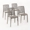RATTATAN Anna - Chaises en résine renforcée de Fibre de Verre, empilables, Usage intérieur et extérieur