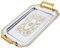 Cabilock D' Or Plateau de Service Européen Style Vintage Assiette De Fruits avec Double Poignées Rétro Dessert Gâteau Plateau Dresser Bijoux Organisateur Plateau pour Accueil Cuisine KTV