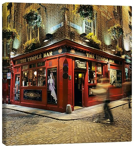 Posterlounge Temple Bar Pub, Dublin Leinwandbild | 50 x 50 cm von Stuart Black Wandbilder Wanddeko