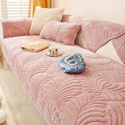 MTHGH Sofabezug rutschfeste Sofadecke,sofaschutz1 2 3 4-Seater L Shape Sofaschoner,Hund Katze Überwurf Hundedecke Ecksofa Sofa Schutzdecke Sofaschutz Hund Kratzschutz Katze (pink, 70x210cm)