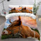 VALCLA Kuh Bettwäsche 135x200cm flauschig KüHe Bettwäsche-Set Ukrainische SchöNheit Kinder Bettwäsche Set 3 Teilig Haustier Bettbezug Tiere Kissenbezug 80 x 80cm Hochlandkuh Betten Set