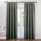 PONY DANCE Blickdichte Vorhänge mit Kräuselband 2er Set H 220 x B 140 cm Schlafzimmer Gardinen für Schienensystem Thermogardine Hitzeschutz Blackout Curtains for Living Room, Graugrün