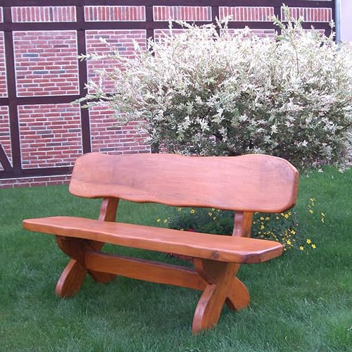 H. Pawlik GmbH Gartenbank Salzburg 130cm, Eiche massiv, Sitzbank aus Massivholz für 2 Personen 45 Kg