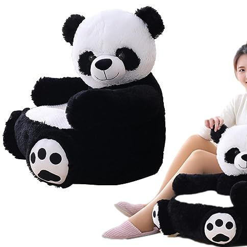 Bexdug Panda Armlehnencouch, Plüsch-Panda-Kindersessel-Sofa, Kinder-Lesesofa-Stuhl, Tierstützsitz für Kinder, Kleinkinder, Jungen, Mädchen