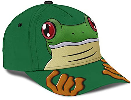 Generic Baseball Cap Frosch-Zeichenmuster Schirmmütze Basecap Freizeit Freizeit Basecap Outdoor Trucker Baseballcap Für Tennis, Damen, Reisen