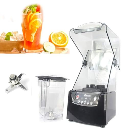 Commercial Fruit Juice Smoothie Maker, 2600W Professional Countertop Blender, 1.8L Soundproof Blender, with Shield Quiet Sound Enclosure, for Restaurants, Hotels, Snack Bars
