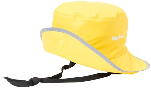 Playshoes Südwester Fleece-Futter Unisex Kinder Regenhut, Gelb Fleece, 52-56