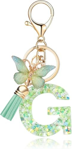 Frundoo Porte clef femme,ornement alphabétique Accessoires de sac Décoration de clé porte-breloque en résine porte-clés femmes accessoires de voiture accessoires filles pendentif porte-clés