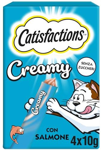 Catisfactions Premios para Gatos Creamy Salmón 11 x 4 x 10g