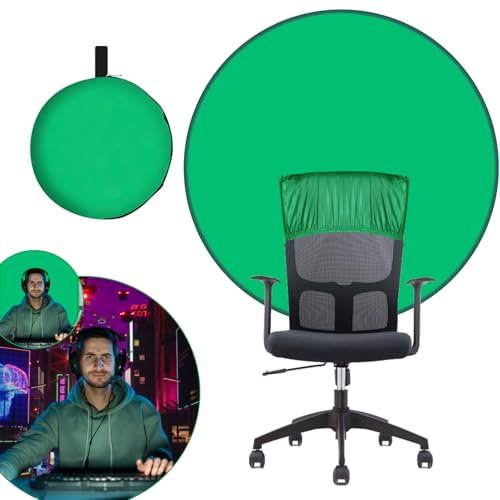 Green Screen Background with Stand,SRIMMIT Upgrade 1.42m(4.65ft) Collapsible Greenscreen Backdrop,Pop Up Green Screen with Storage Bag,Portable Backdrop for Gaming,Live Streaming,Zoom Meeting