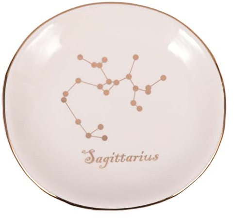 VILLFUL Piatto Portagioie in Ceramica Piatto Porta Collane Vassoio Elegante Perfetto Per Bagno Cassettiera Toletta