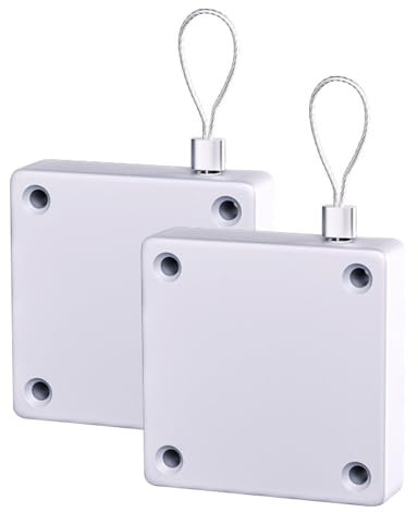 Cierrapuertas automático con sensor, 2 unidades de 1200 g, cierre automático de puerta sin agujeros, cierre de puerta corredizo con cordón para dormitorio, baño, oficina